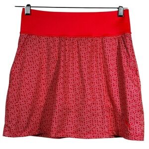 Puma Womens Coral/White Dotted Skort Sz Small Activewear Tennis Prep Pickleball